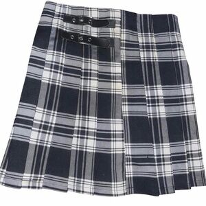 Plaid Black and White Women's Skirt